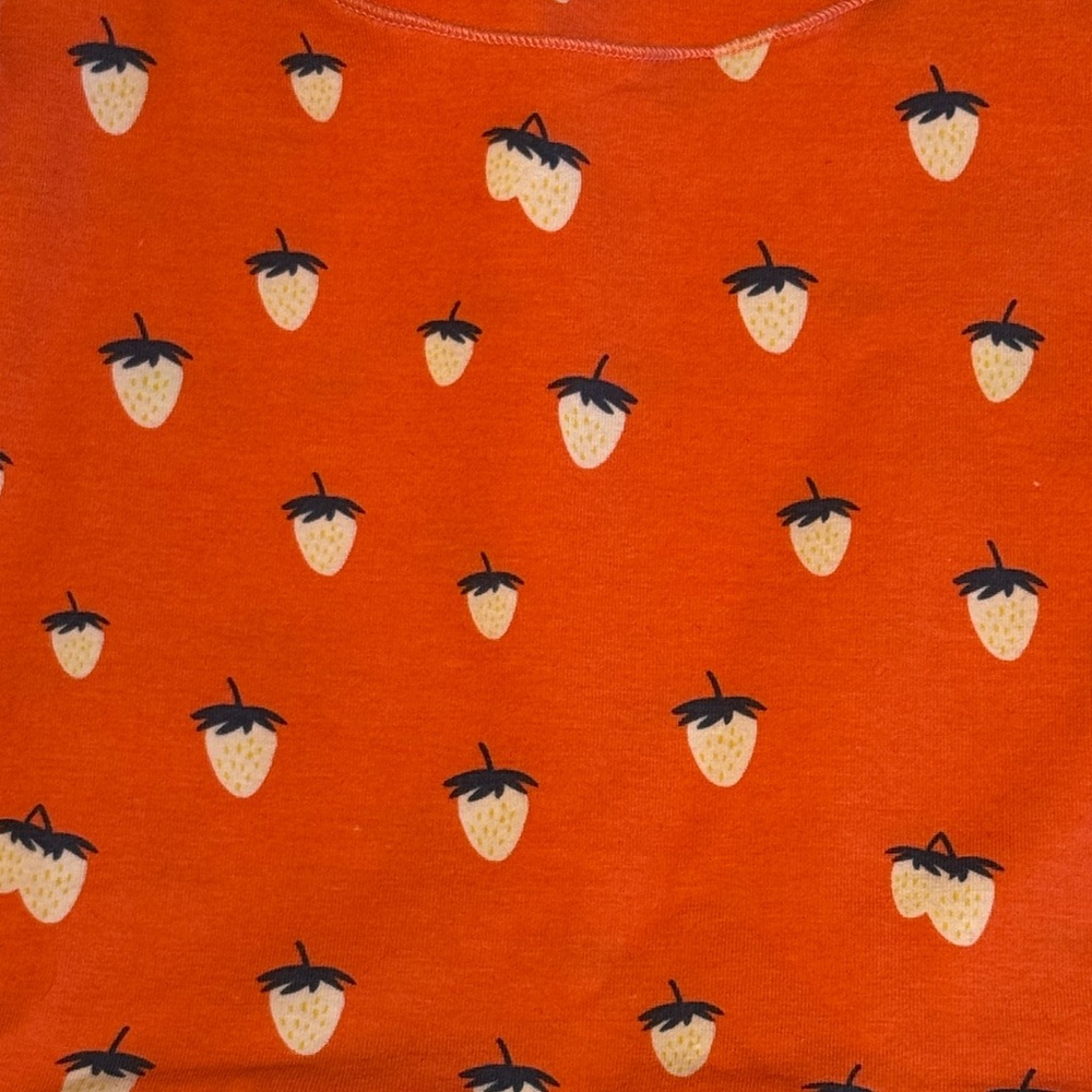 MJ Platinum Coral/Melon/Blue Sarah Tank Dress with Carnival, Strawberries, NWT - Picture 2 of 7